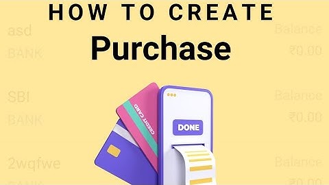 Create Purchase document (entries) in GimBooks App.