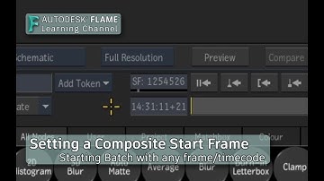 Setting a Composite Start Frame - Flame 2019.1