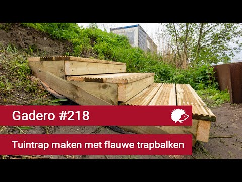 #218 Tuintrap maken met flauwe trapbalken