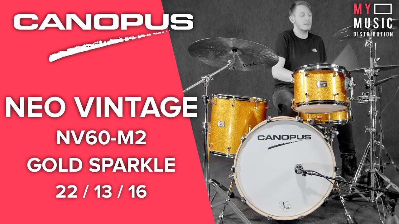 CANOPUS NEO VINTAGE NV60-M2 (Groove kit 22“) - Gold Sparkle