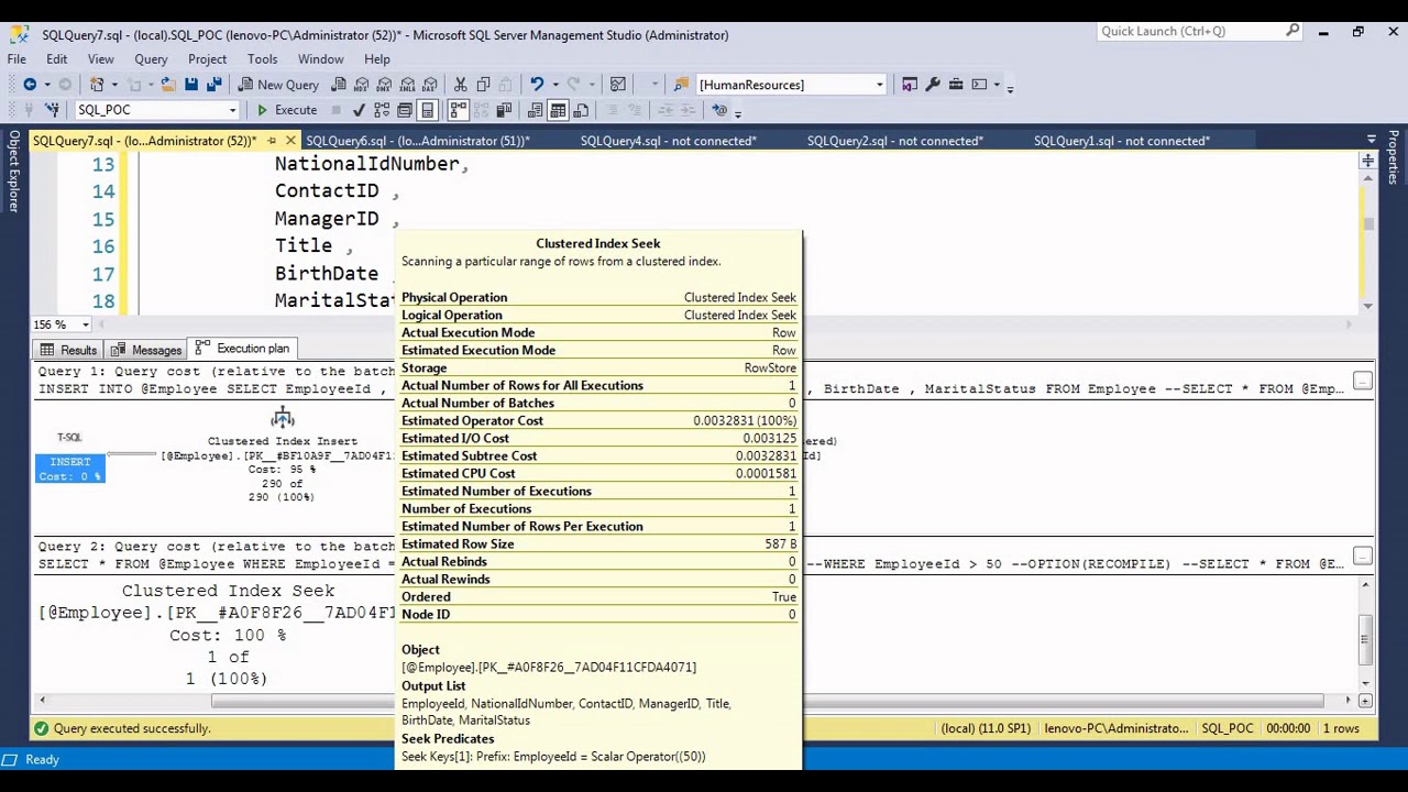 Microsoft SQL Server Performance Tuning Part 14 : Table Variables_2 in SQL Server