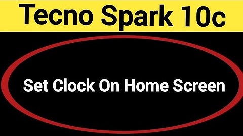 How to set clock on home screen, Tecno Spark 10c me time set kaise karen
