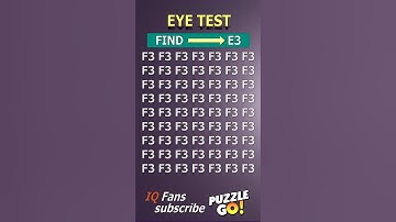 Find E3 where? | Brain Teaser IQ Test #shorts #different #puzzles #opticalillusion