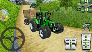 Hill Tractor Trolley Simulator - Driving Cargo Green Tractor | Android GamePlay screenshot 2