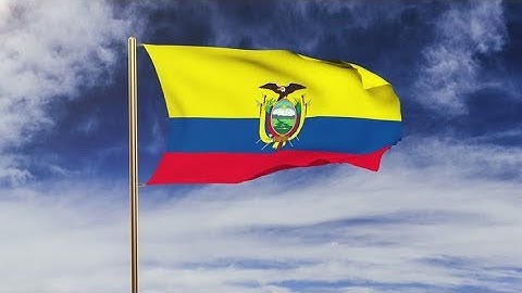 4K Ecuador flag waving in the wind. Green screen, alpha matte. Loopable animation Stock video