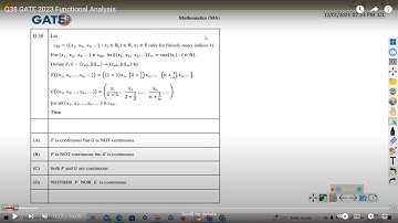 Q38 GATE 2023 Functional  Analysis