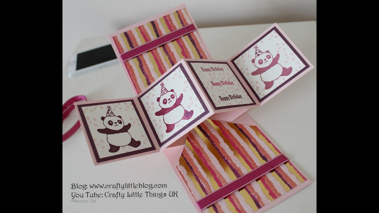 Pink Pop Up and Twist Panda Card