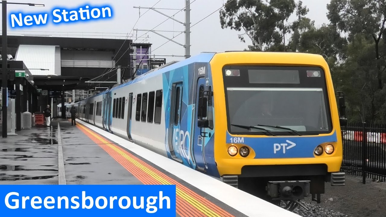 Trains at the new Greensborough Station - Metro Trains Melbourne