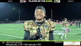 MVP: Shelby's Brayden DeVito vs Ontario