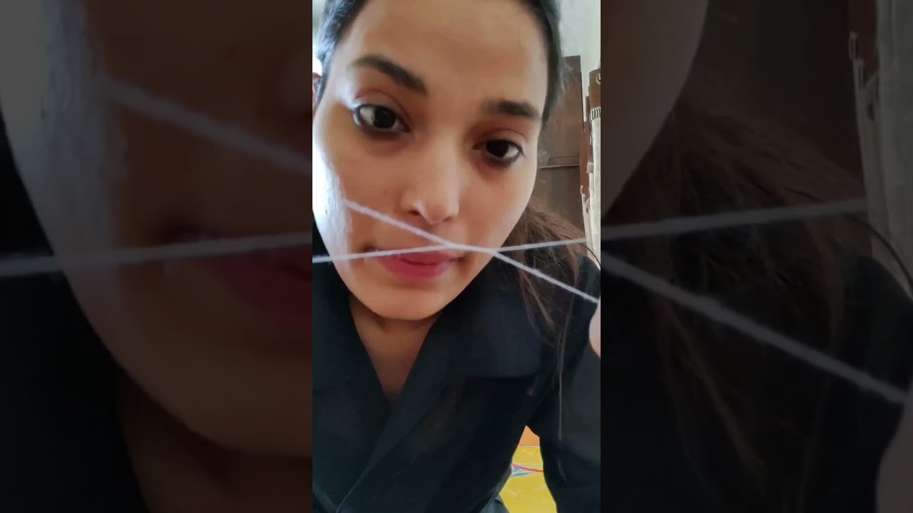 👀🧵How to make eyebrows at home Self threading 