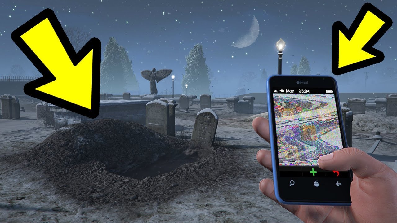 THERE'S A GHOST AT BRAD'S GRAVE.. (scary)