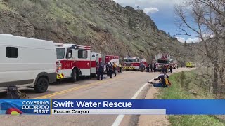 2 People Rescued From Overturn Raft In Poudre Canyon