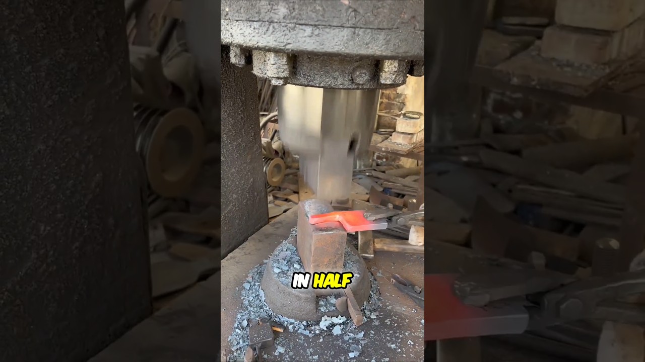 Turning Scrap Metal into a Sharp Cleaver 😱🔪