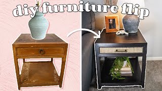 I gave this THRIFTED END TABLE a complete TRANSFORMATION! ✨ (+ Concrete Lamp DIY)