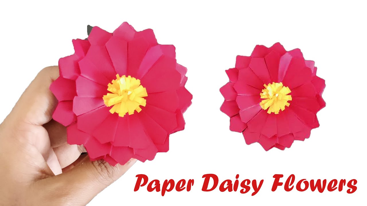 Paper Daisy Flower Paper flowers making DIY paper flower YouTube