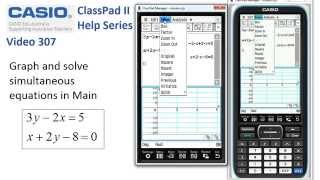 ClassPad Help 307 - Simultaneous Equations In Main Wealth
