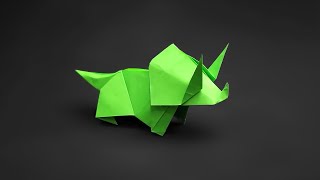 Origami Dinosaur  Triceratops  How to Fold