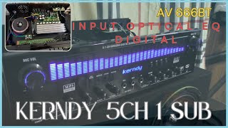 KERNDY Amplifier with 5ch digital input and Equalizer 1 SUBWOOFER