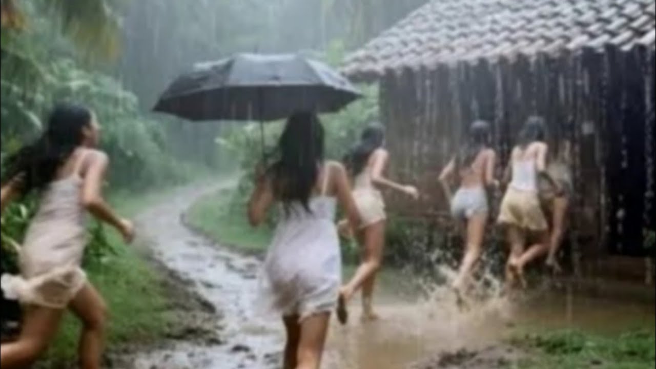 Real Nepali mountain || village Life During the Rain || most people And Relaxing Nepali village Life