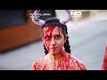Activists covered in red paint protest bullfighting in Pamplona