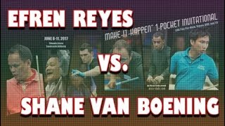 One Pocket: Efren REYES vs Shane VAN BOENING - 2017 MAKE IT HAPPEN screenshot 3