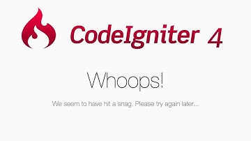 Codeigniter 4 Whoops!