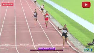 800m Women Final - 1st Indian Open World Athletics Continental Tour Bronze 