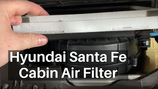 How To Change 2019  2020 Hyundai Santa Fe Cabin Air filter  Replace Remove Replacement Location