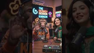 Pakistani Girl Interviews a Monkey 😭😂 #shorts #viral #trending #shortfeeds #podcast