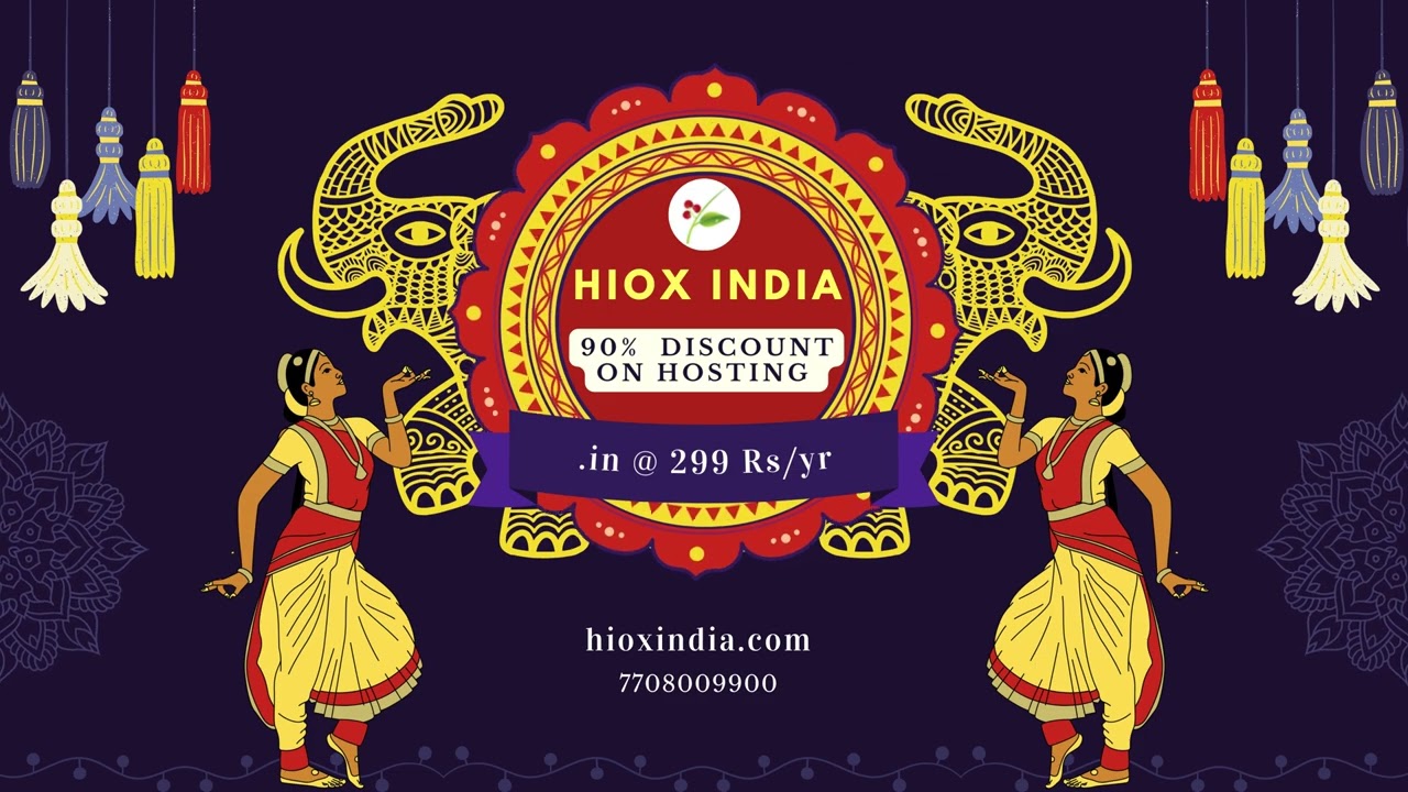 HIOX INDIA 299 Rs .in domain offer. 90% web hosting discount.