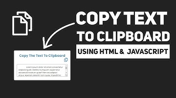 How To copy Text to Clipboard with HTML, JavaScript | Javascript Tutorial | Copy Text To Clipboard