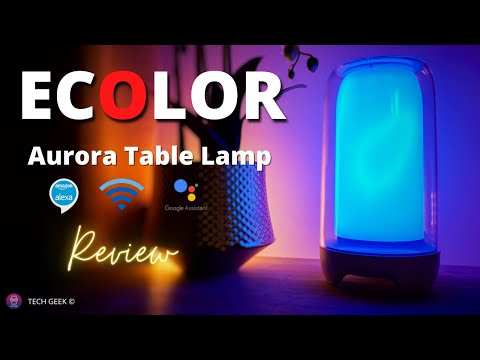 Display Custom messages with ECOLOR Aurora desk lamp | Smart Voice & Smart app control table lamp.