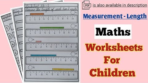 Maths Worksheets For Children | Measurement - Maths Worksheet | Worksheets For UKG & Class 1