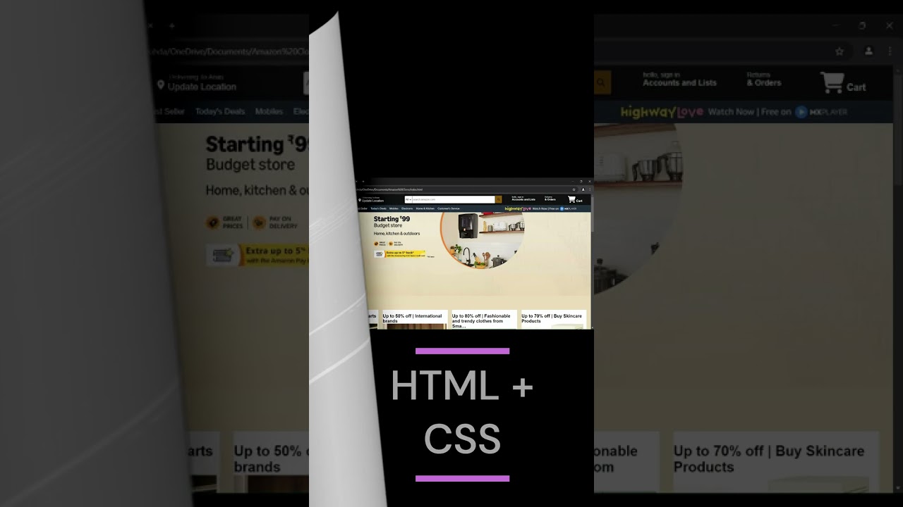 Amazon Clone Using HTML & CSS