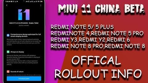 Miui 11 Stable Update Rollout Info For All Devices