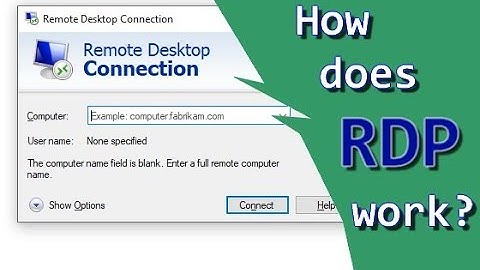 How to RDP (Remote Desktop Connection) to a Remote PC