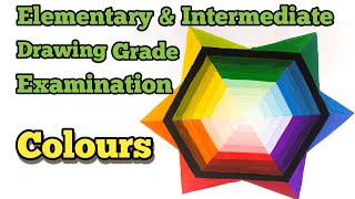 Elementary & Intermediate Drawing Exam Colours रग Colour Wheel Drawing For Exam Colouring