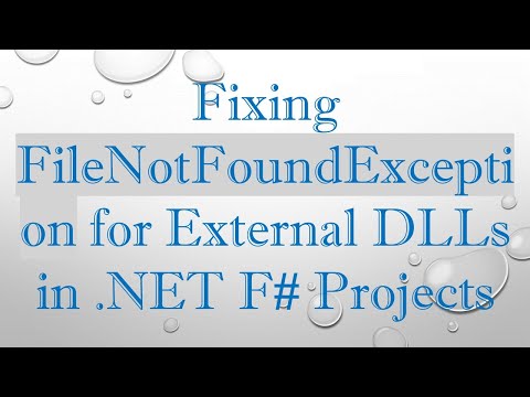 Fixing FileNotFoundException for External DLLs in .NET F#  Projects