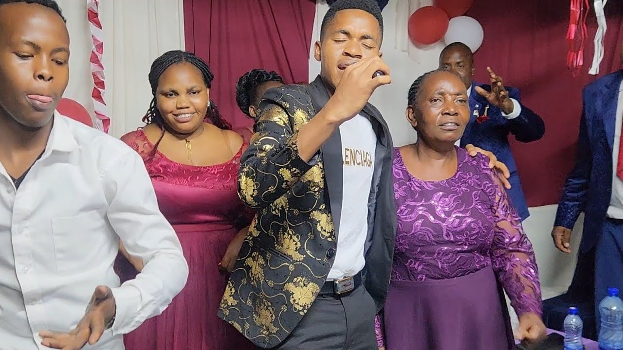 Church Boy ministering at Shalom Gospel Center AA. Watch the dance of my pastors 😂😂