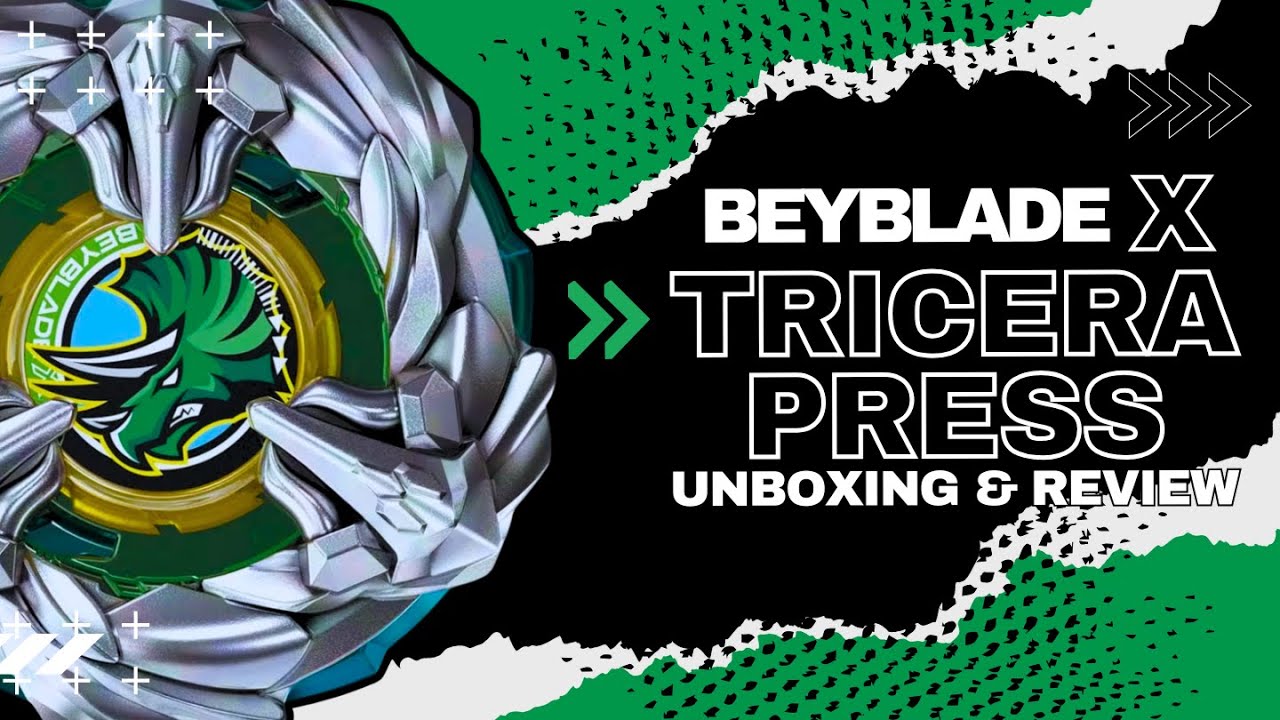 BEYBLADE X | BX-44 TRICERA PRESS UNBOXING & REVIEW