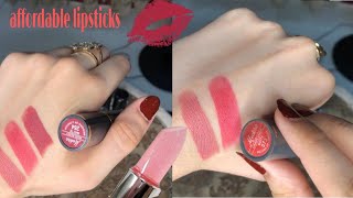 Medora Lipstick swatches BEST !!!!! shades ever| luscious cosmetics | rivaj uk | Christine | review
