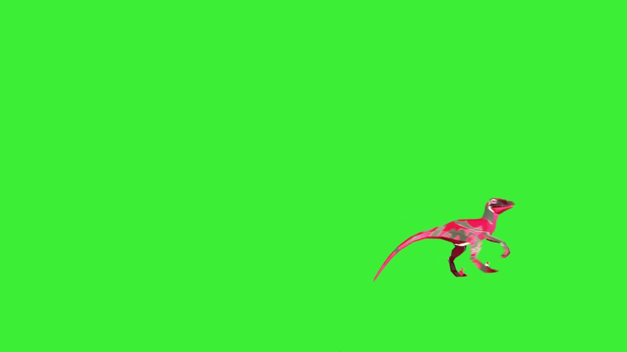 Green Screen Raptor Dinosaur Animation - YouTube