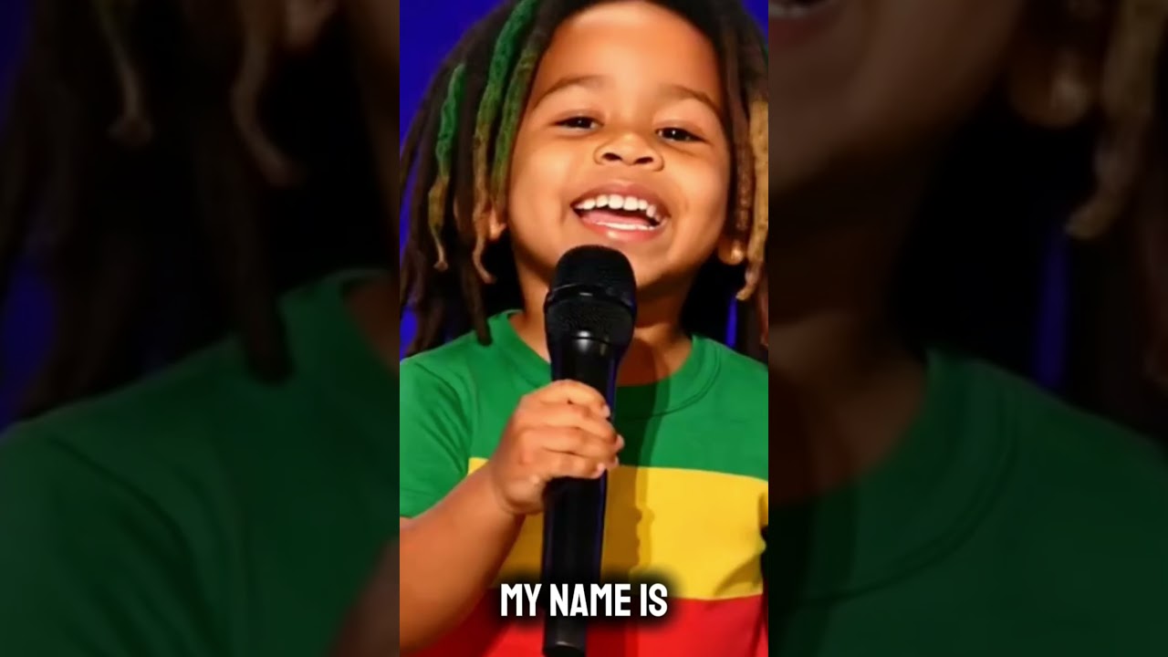 6 years old boy singing reggae worship at agt srag