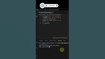 Python Program to Find Common Characters in Two Strings | CodingwithShameera