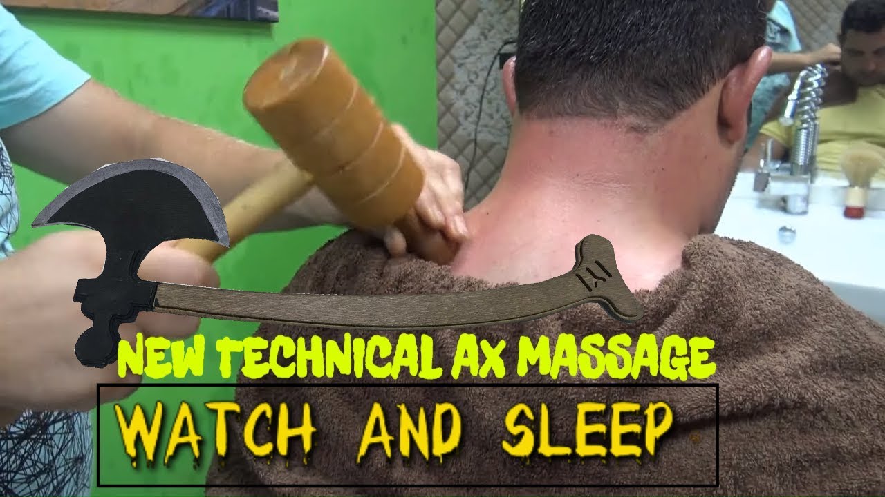 ASMR TURKISH BARBER=NECK,EAR CRACK=toksen,rolling pin,ax,wire,head,back,arm,face,sleep,neck massage