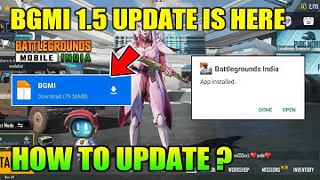 Battlegrounds Mobile India 1.5 Update is Here | How to Update Bgmi ? New 1.5 Update