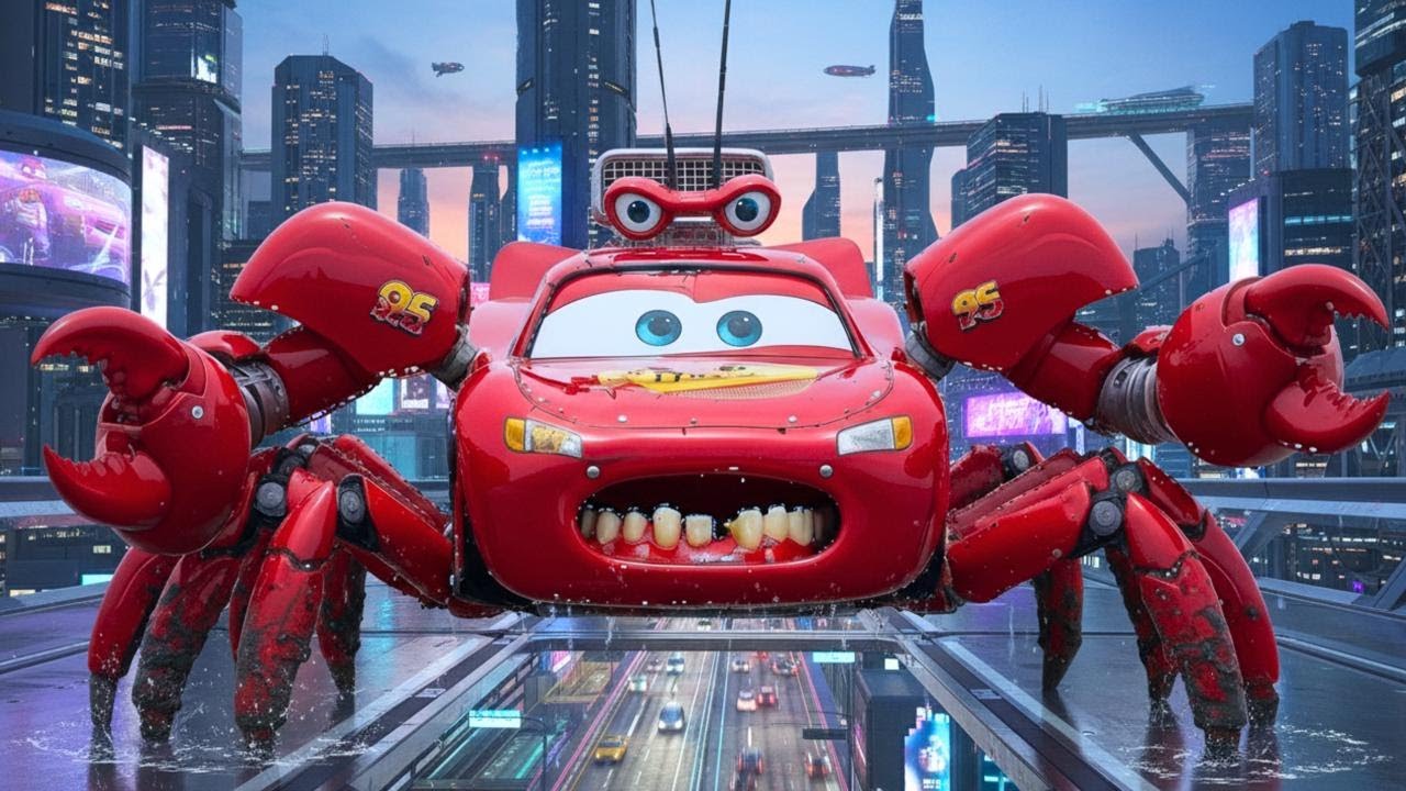 Farm Night Chaos: Crab Robot McQueen vs the Whole Village [EP11]