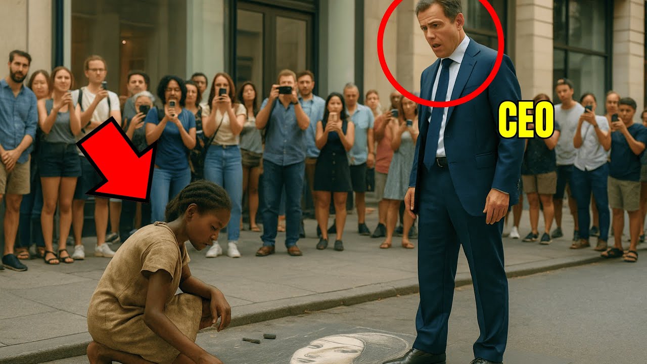 CEO LAUGHS At Black Girl Drawing On The Sidewalk… THEN FROZE When He Saw The Full Picture