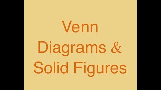 Venn Diagrams & Solid Figures - 3rd Grade