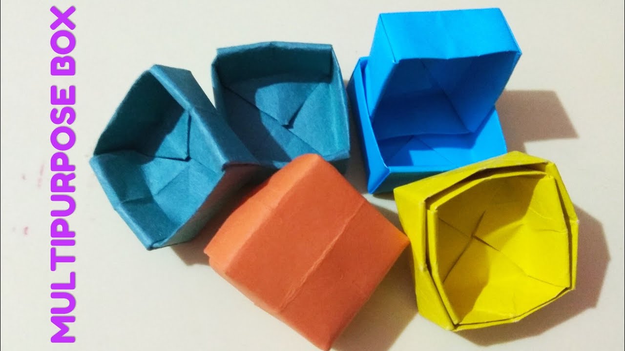 How to make paper box that closes - Origami small items' Gift box